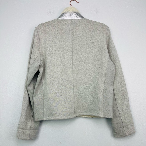 Majestic Filatures Women's Jacket with Metallic Leather Front Pockets - Picture 9 of 11